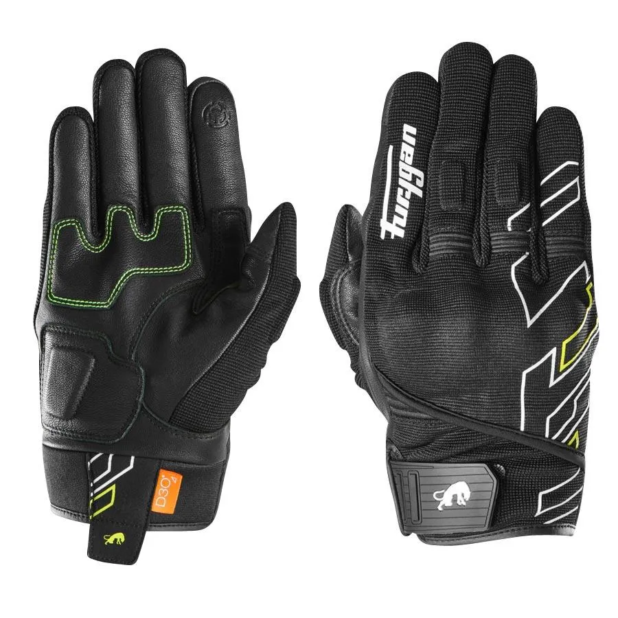 Gants moto été homme - Jet Neon D3O® Noir et Fluo Furygan