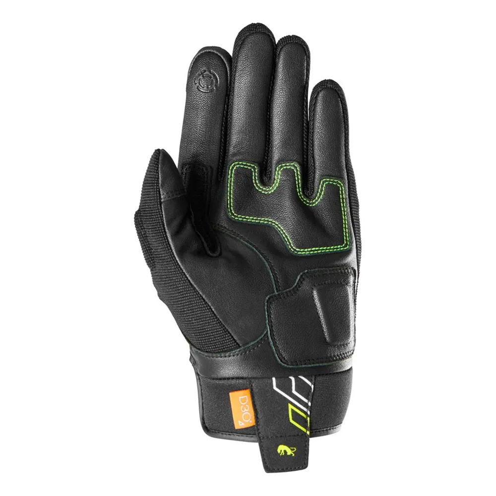 Gants moto été homme - Jet Neon D3O® Noir et Fluo Furygan