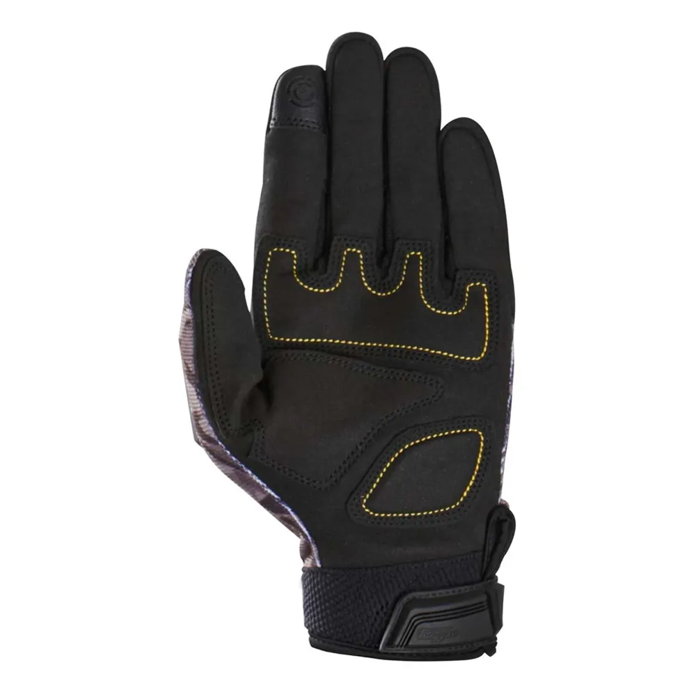 Gants moto été homme - Tekto Evo Noir/Camo Furygan