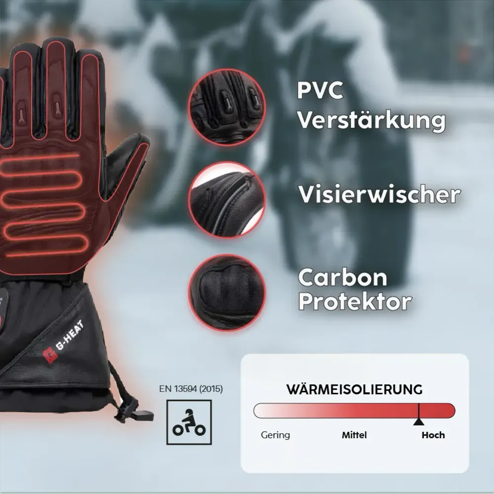 Gants moto chauffants ALLROADS + G-Heat®
