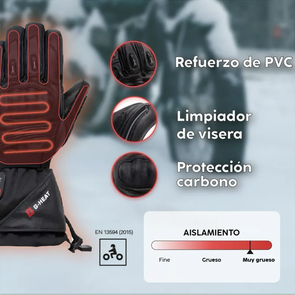 Gants moto chauffants ALLROADS + G-Heat®