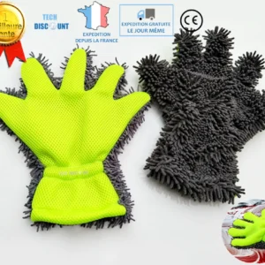 TD® Gant de lavage voiture microfibres auto lavage nettoyage chiffon véhicule nettoyage doux carrosserie moto polissage ré...