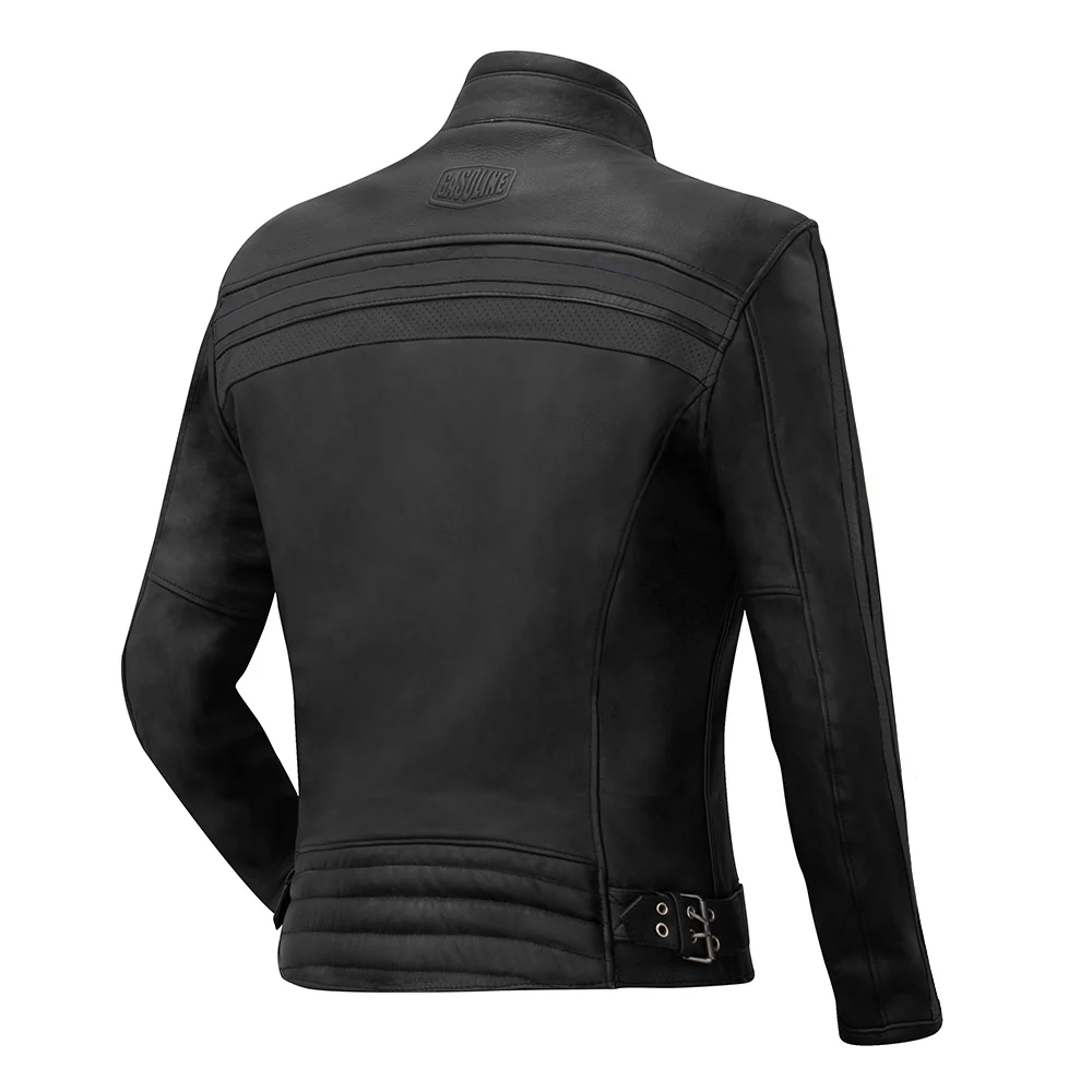 Blouson de moto en cuir femme - Enfield noir GASOLINE