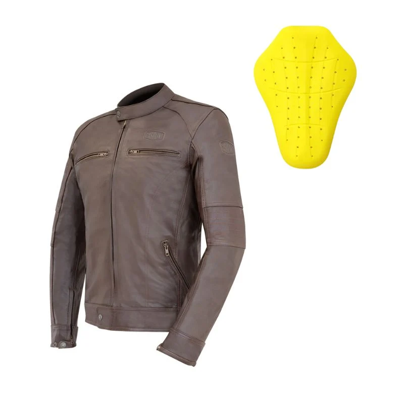 Blouson de moto homme - Vintage marron GASOLINE