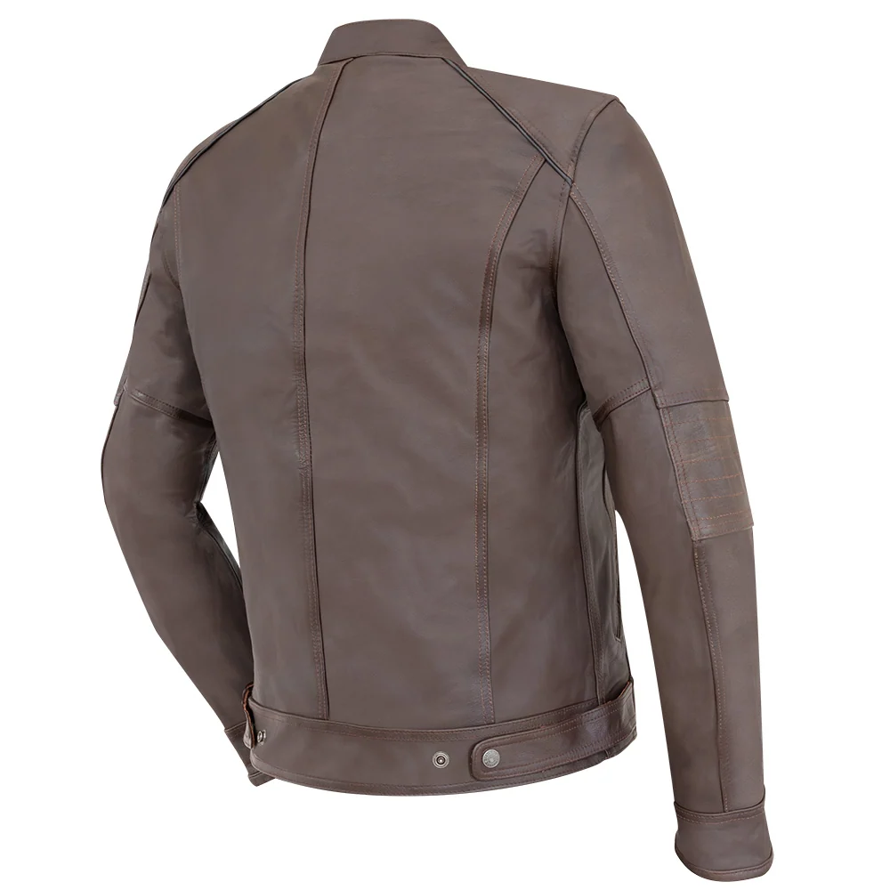 Blouson de moto homme - Vintage marron GASOLINE
