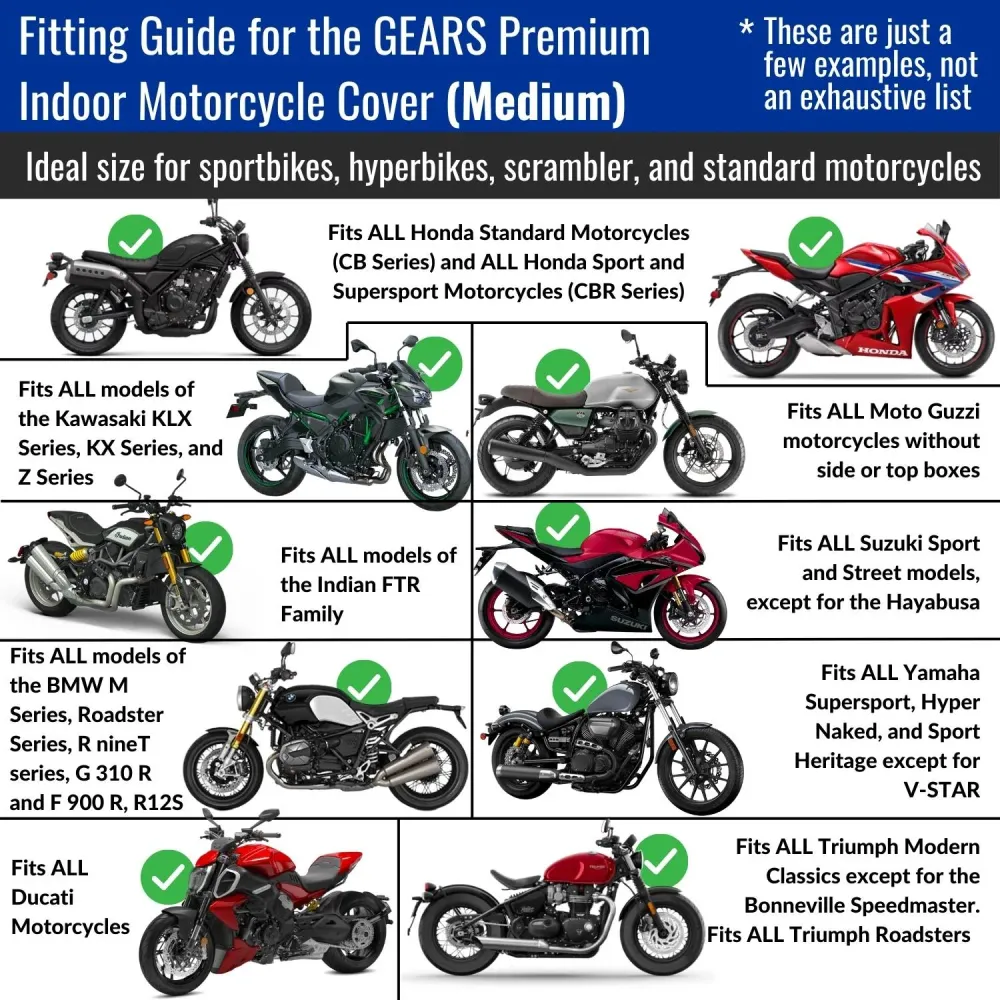 Housse de moto intérieure premium Gears Canada