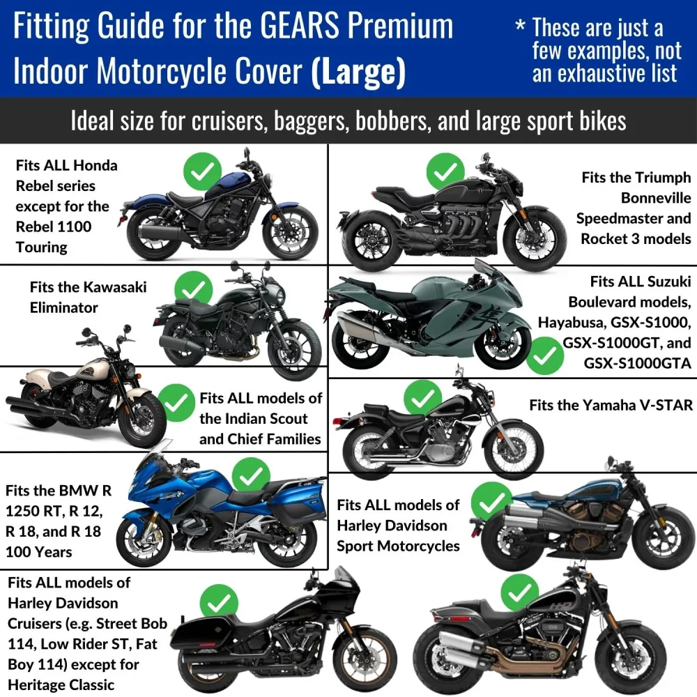 Housse de moto intérieure premium Gears Canada