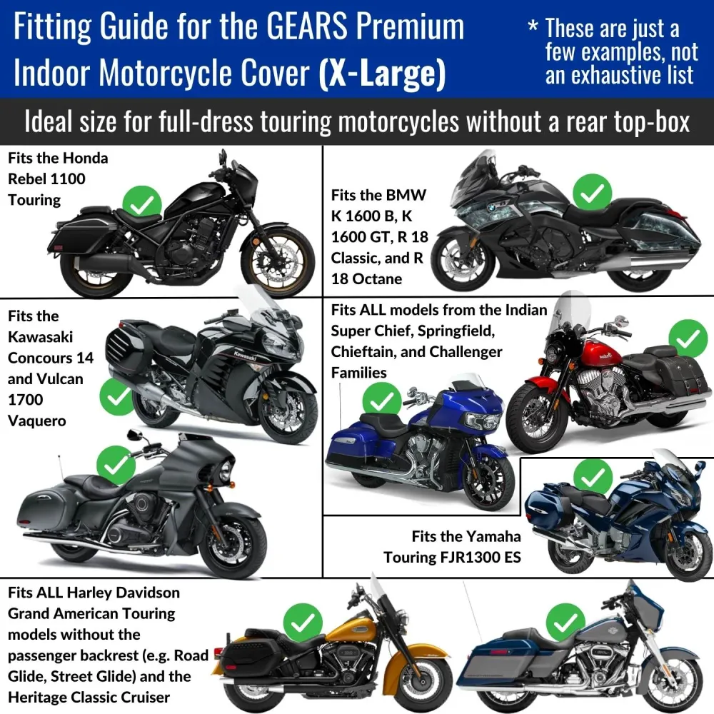 Housse de moto intérieure premium Gears Canada
