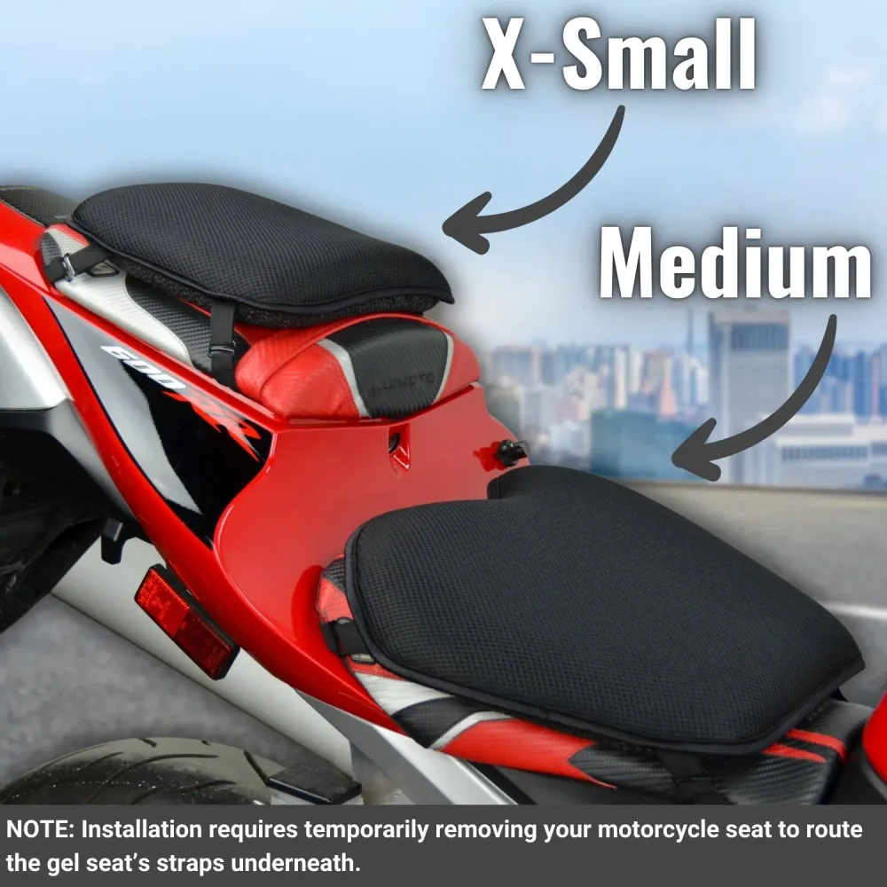 X-Tender® Coussin de siège en gel pour moto Gears Canada