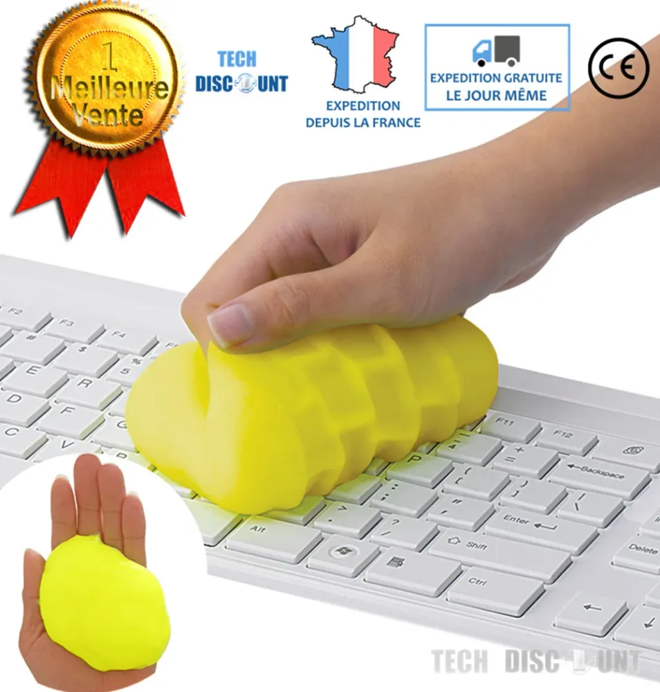 TD® gel magique nettoyant clavier anti-poussiere ecran telephone pate de nettoyage voiture magique telecommande ecran ordi...