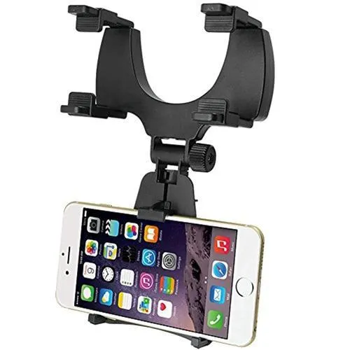 Support De Voiture Pour Téléphone Cellulaire - Installation Sur Rétroviseur - Noir Generic