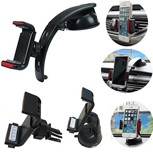 Support De Voiture Pour Téléphone Cellulaire Universel 3 En 1 Pour Ventilation / Support Magnétique / Support Tableau De B...