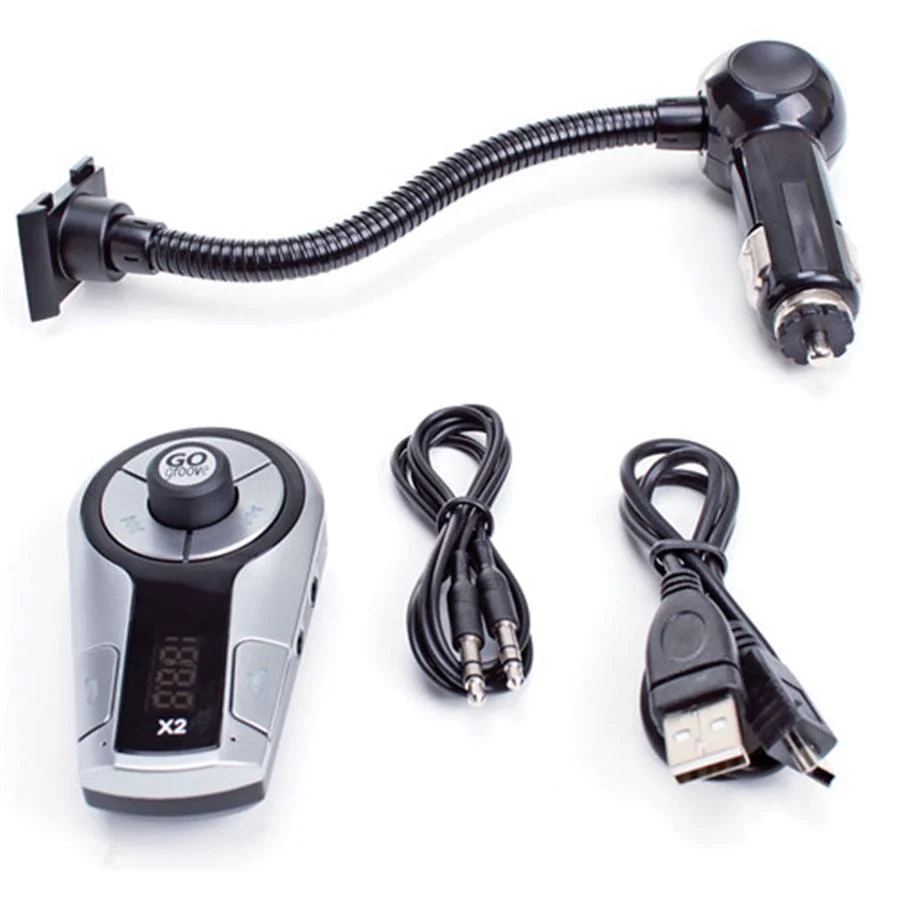 Gogroove Flexsmart X2 Transmetteur FM Bluetooth pour Voiture Gris GGFSX20200GYEW