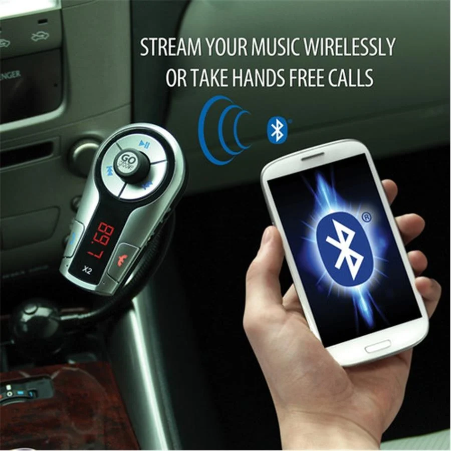 Gogroove Flexsmart X2 Transmetteur FM Bluetooth pour Voiture Gris GGFSX20200GYEW