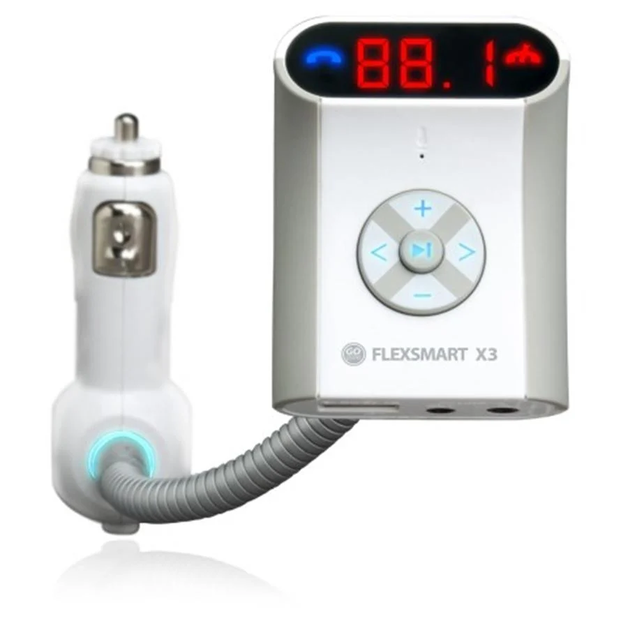 Gogroove Flexsmart X3 Transmetteur C FM pour Voiture Blanc GGFSX30100WTEW