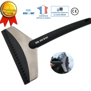 TD® Grattoir neige voiture Pelle acier inoxydable multifonction pare brise vitres brosse glace raclette dégivreur mini cam...