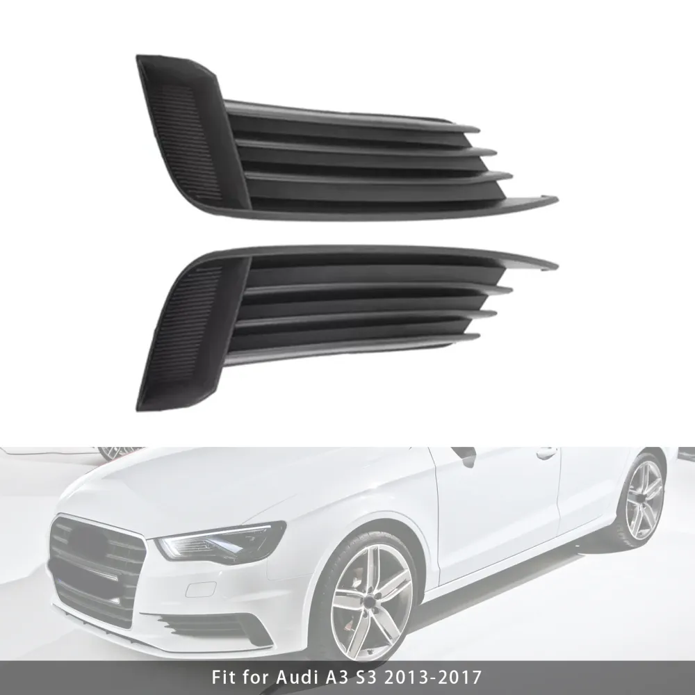 Grilles de phares antibrouillard pour pare-chocs avant de voiture Audi A3 S3 2X 2013 – 2017