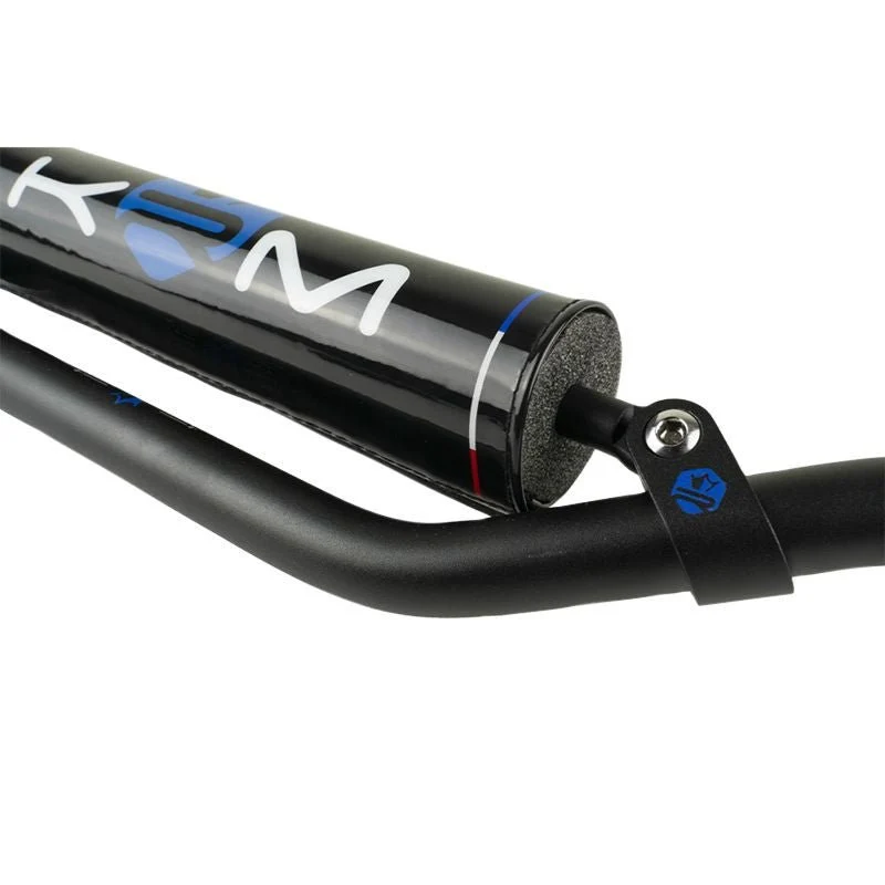 Guidon Moto Noir/Bleu Alu KRM Pro Ride 22,2mm