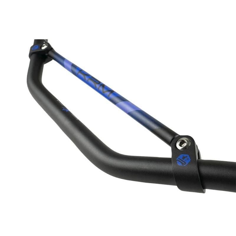 Guidon Moto Noir/Bleu Alu KRM Pro Ride 22,2mm