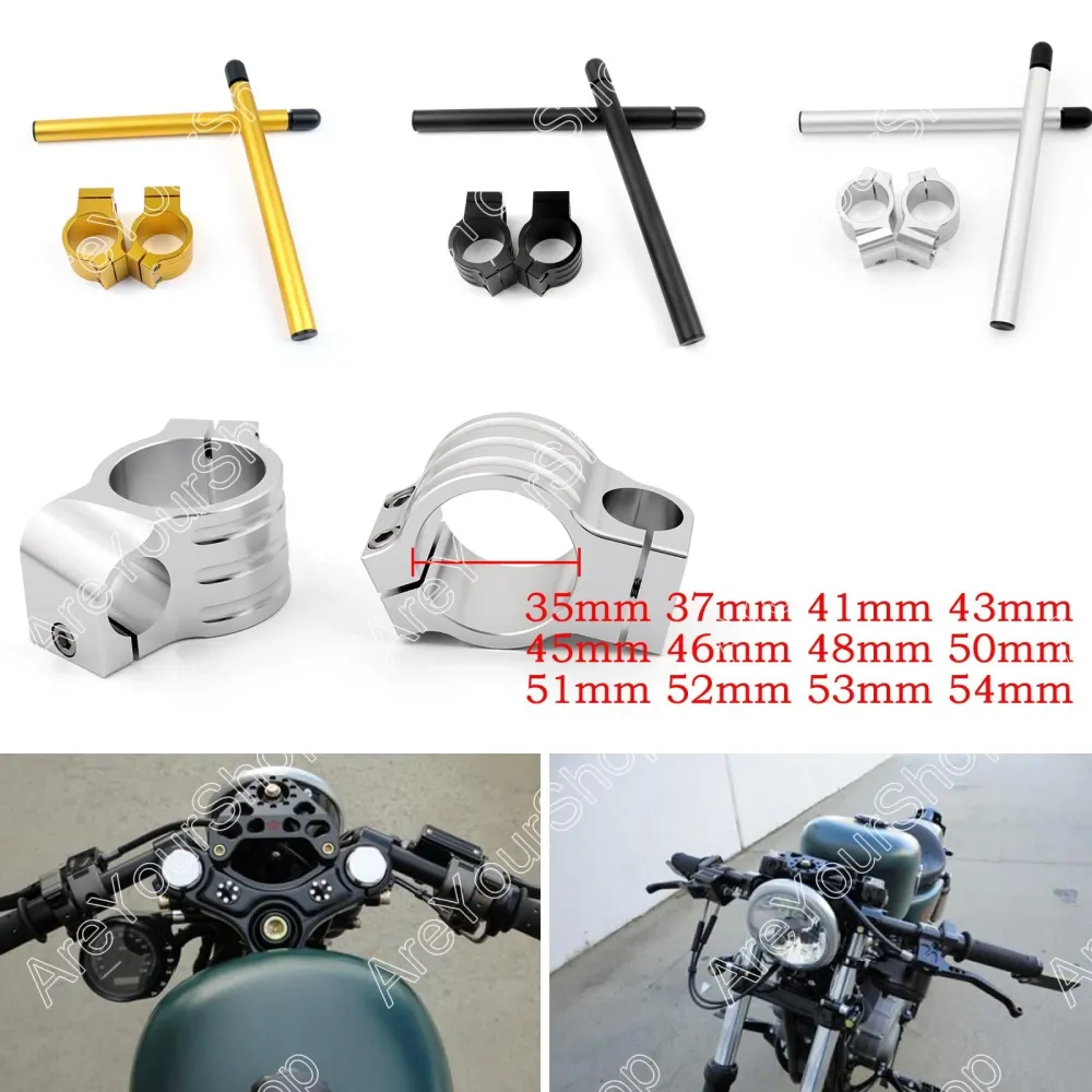 Guidon universel à clipser pour moto 35 37 41 43 45 46 48 50 51 52 53 54 mm générique