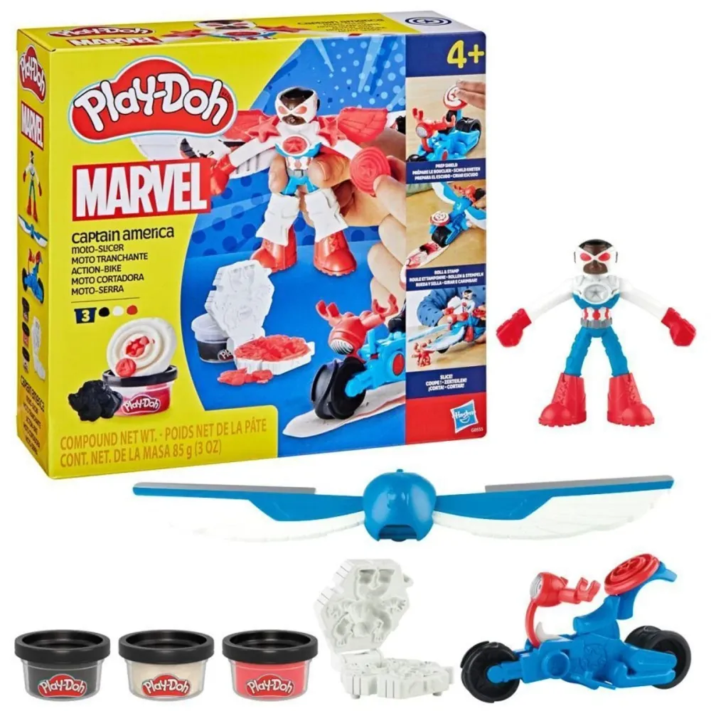 Moto Capitaine America de Play-Doh, 1 unité HASBRO