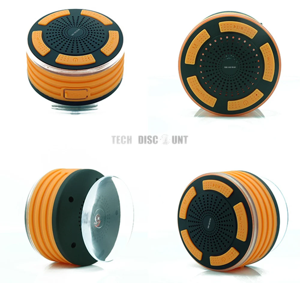 TD® TD™ Haut-parleur bluetooth + support téléphone 2 en 1 étanche extérieur voiture audio radio portative à ventouse avec...