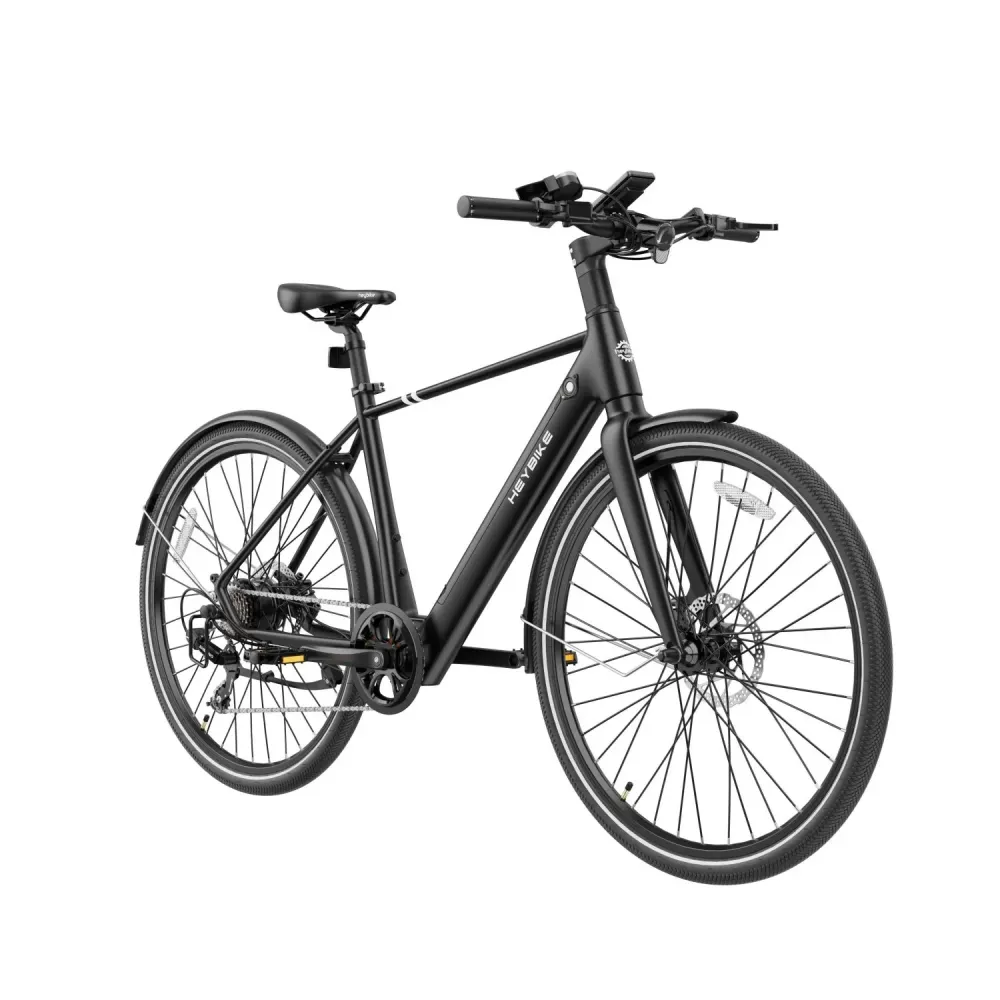 Vélo Électrique Heybike EC1 L - Moteur 250W Batterie 36V10Ah Assisté Autonomie 100KM Freins à Disque Hydrauliques - Noir