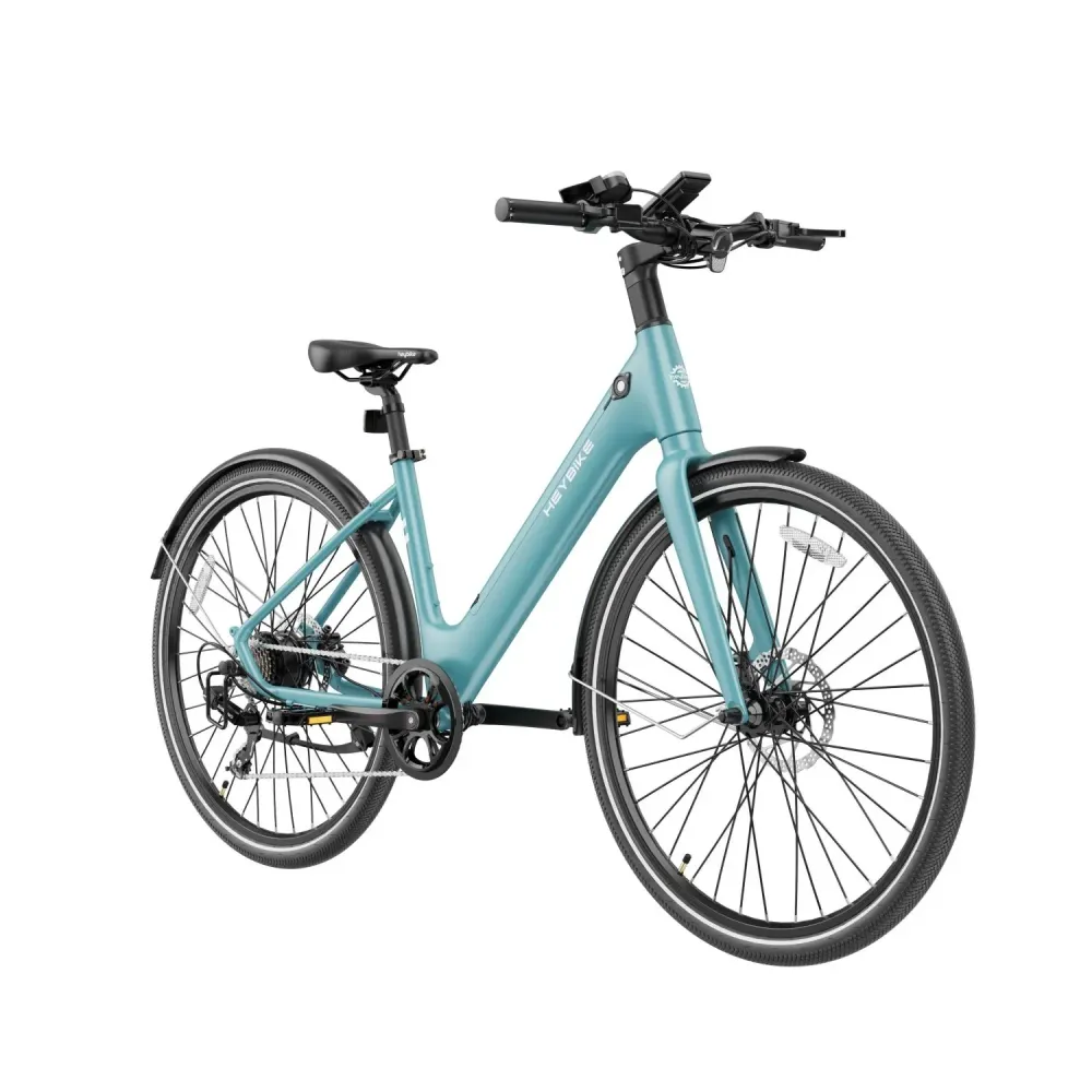 Vélo Électrique Heybike EC1 ST - Moteur 250W Batterie 36V10Ah Assisté Autonomie 100KM Freins à Disque Hydrauliques - Bleu