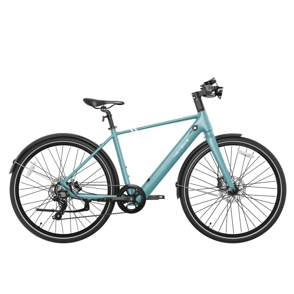 Vélo Électrique Heybike EC1 M - Moteur 250W Batterie 36V10Ah Assisté Autonomie 100KM Freins à Disque Hydrauliques - Bleu
