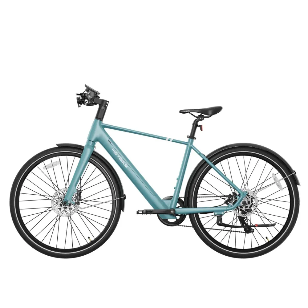Vélo Électrique Heybike EC1 M - Moteur 250W Batterie 36V10Ah Assisté Autonomie 100KM Freins à Disque Hydrauliques - Bleu