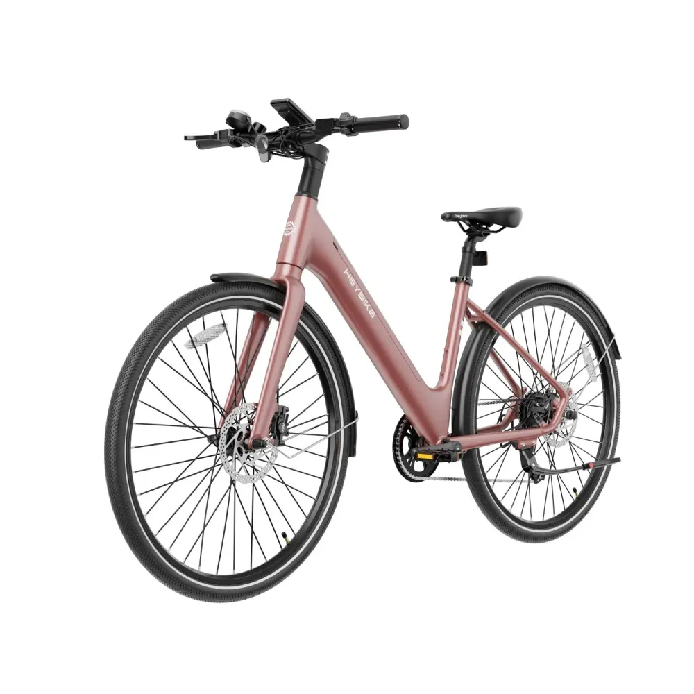 Vélo Électrique Heybike EC1 ST - Moteur 250W Batterie 36V10Ah Assisté Autonomie 100KM Freins à Disque Hydrauliques - Rose...