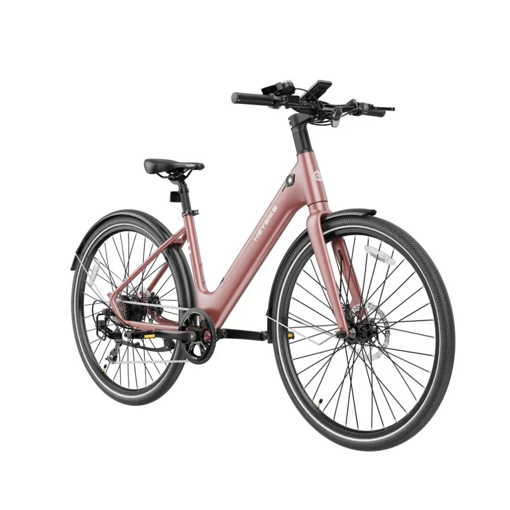 Vélo Électrique Heybike EC1 ST - Moteur 250W Batterie 36V10Ah Assisté Autonomie 100KM Freins à Disque Hydrauliques - Rose...