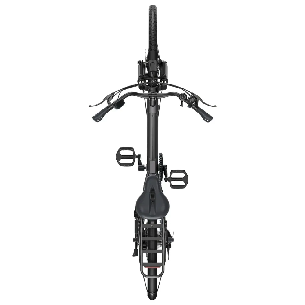 Vélo Électrique HillMilES MileCity 1 - 250W Moteur 36V13Ah Batterie Pneus 26 Pouces Freins à Disques Mécaniques - Gris