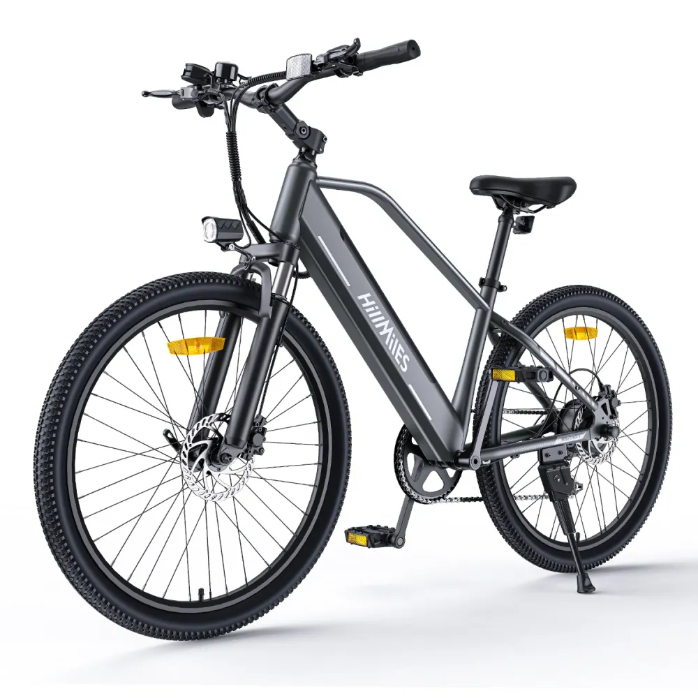 Vélo Électrique HillMiles MileTrail 1 - Moteur 350W Batterie 36V13AH Pneus De 26 Pouces Frein à Disque à Huile - Gris