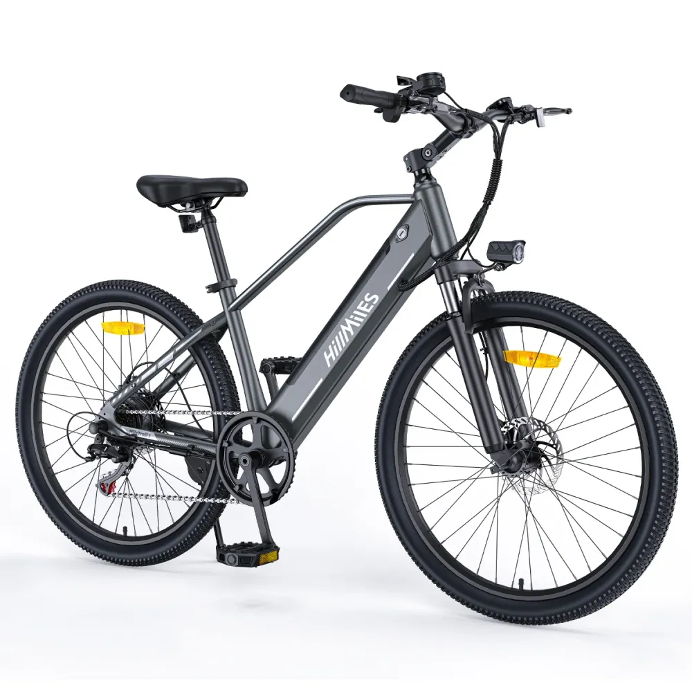 Vélo Électrique HillMiles MileTrail 1 - Moteur 350W Batterie 36V13AH Pneus De 26 Pouces Frein à Disque à Huile - Gris