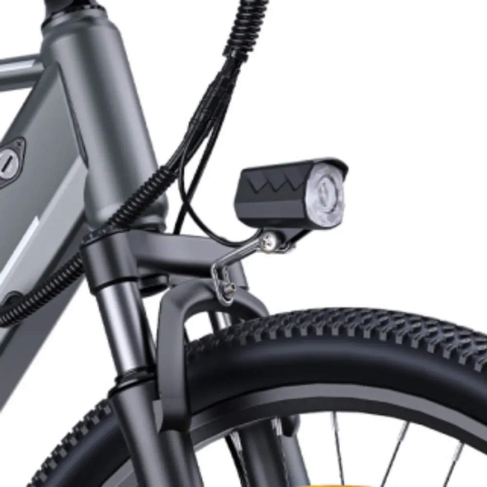 Vélo Électrique HillMiles MileTrail 1 - Moteur 350W Batterie 36V13AH Pneus De 26 Pouces Frein à Disque à Huile - Gris