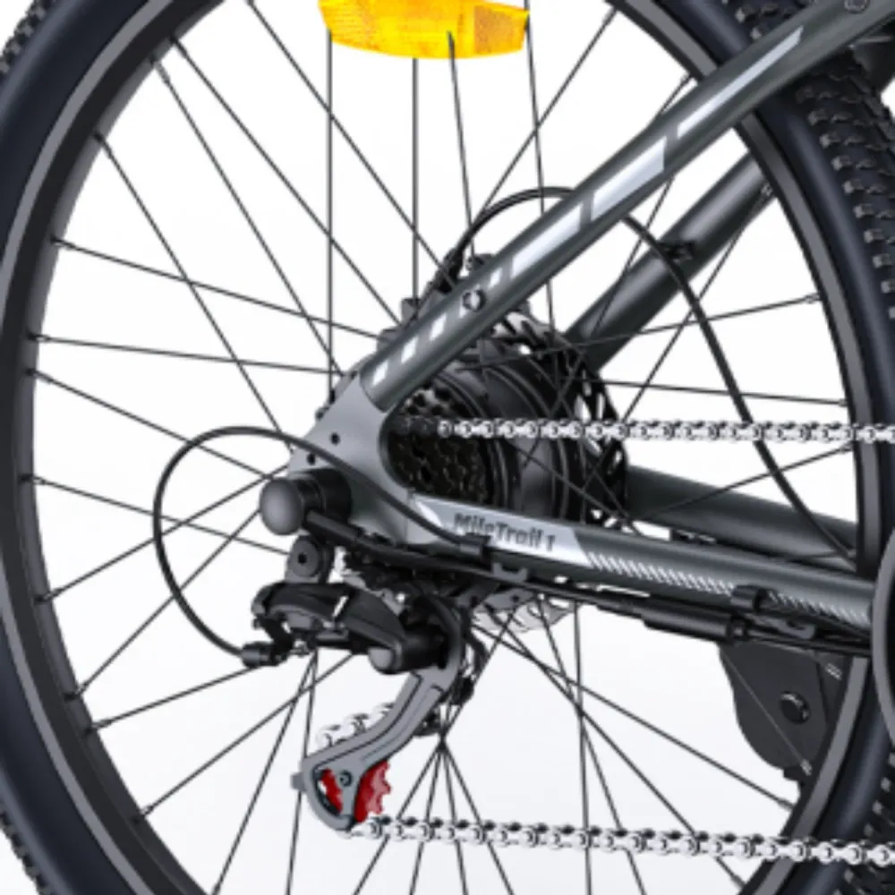 Vélo Électrique HillMiles MileTrail 1 - Moteur 350W Batterie 36V13AH Pneus De 26 Pouces Frein à Disque à Huile - Gris