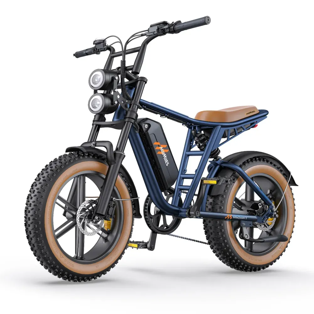 Vélo Électrique HillMiles MileZoom 1 - Moteur 750W Batterie 52V15.6AH Pneus De 20 Pouces Frein à Huile Hydraulique - Bleu