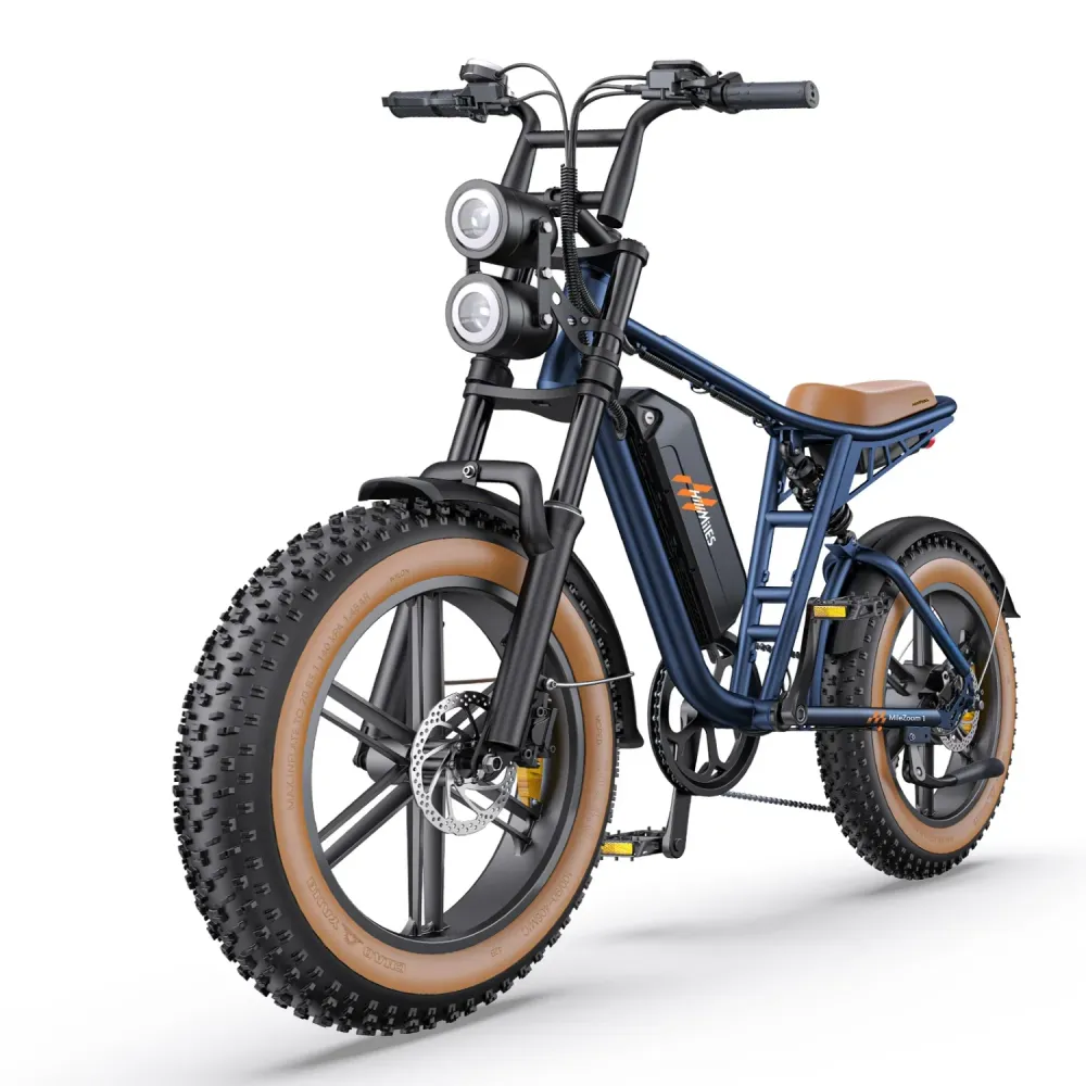 Vélo Électrique HillMiles MileZoom 1 - Moteur 750W Batterie 52V15.6AH Pneus De 20 Pouces Frein à Huile Hydraulique - Bleu