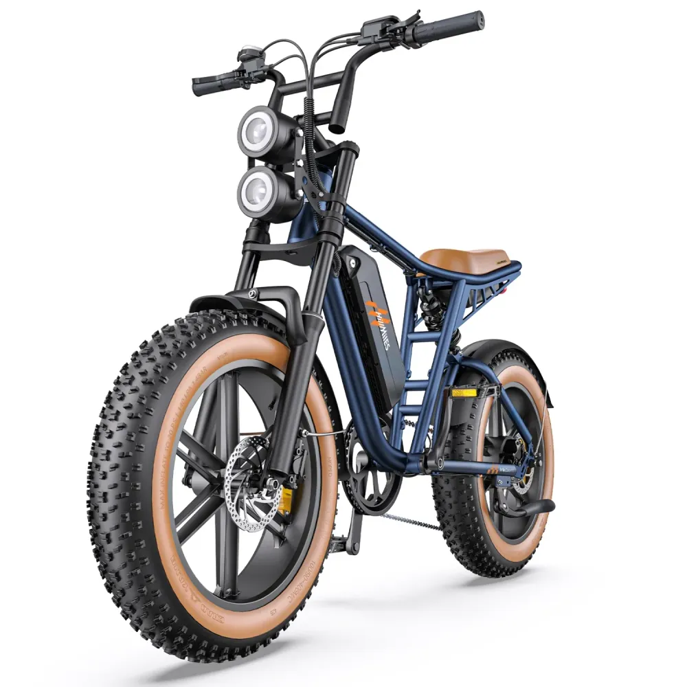 Vélo Électrique HillMiles MileZoom 1 - Moteur 750W Batterie 52V15.6AH Pneus De 20 Pouces Frein à Huile Hydraulique - Bleu