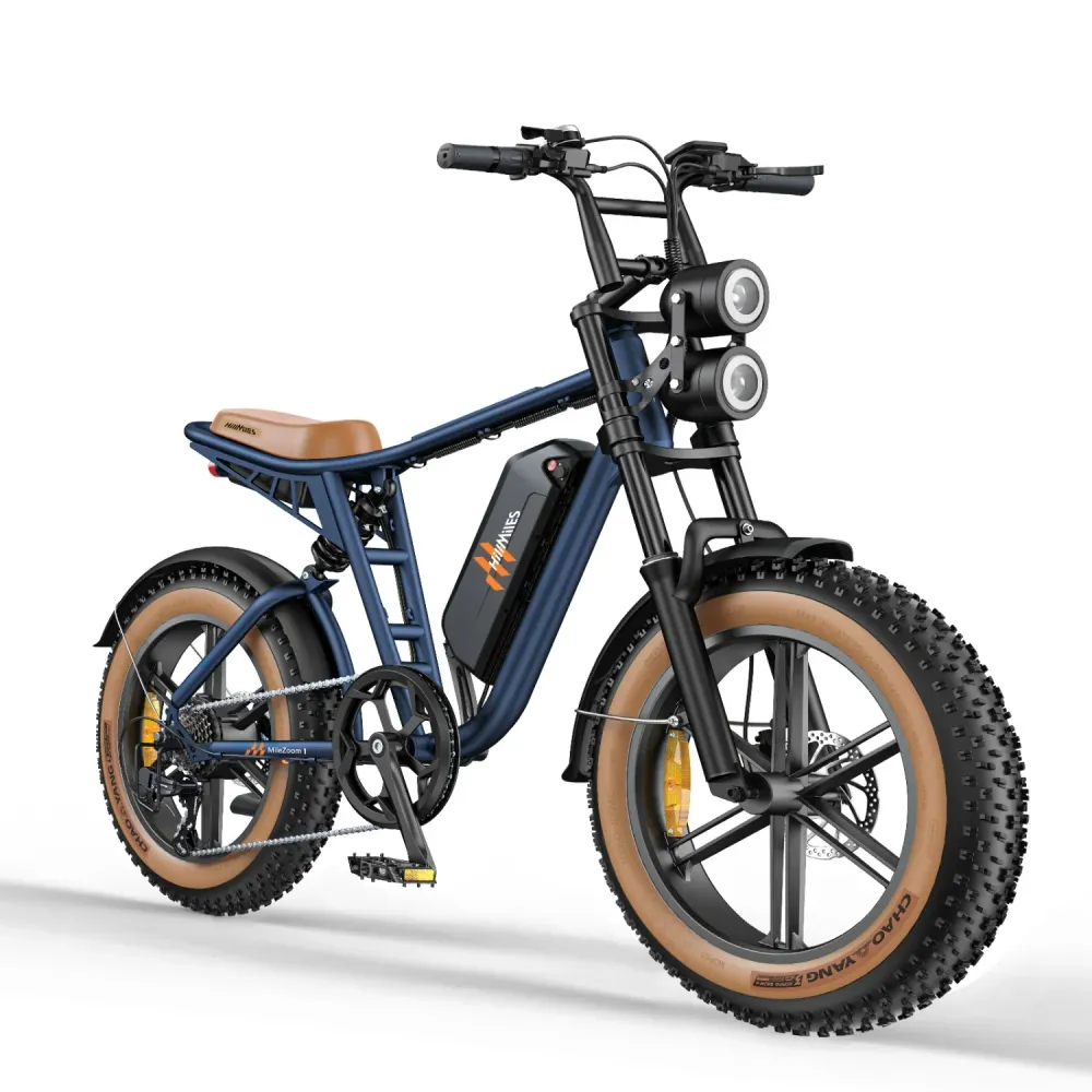 Vélo Électrique HillMiles MileZoom 1 - Moteur 750W Batterie 52V15.6AH Pneus De 20 Pouces Frein à Huile Hydraulique - Bleu