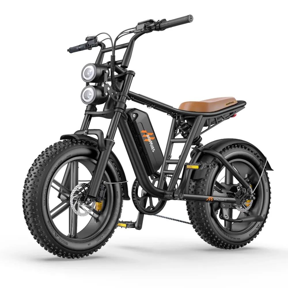 Vélo Électrique HillMiles MileZoom 1 - Moteur 750W Batterie 52V15.6AH Pneus De 20 Pouces Frein à Huile Hydraulique - Noir