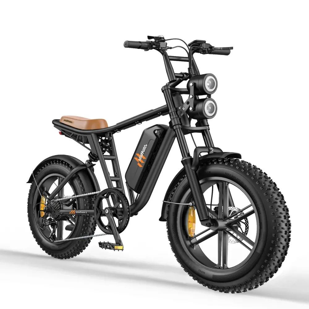 Vélo Électrique HillMiles MileZoom 1 - Moteur 750W Batterie 52V15.6AH Pneus De 20 Pouces Frein à Huile Hydraulique - Noir