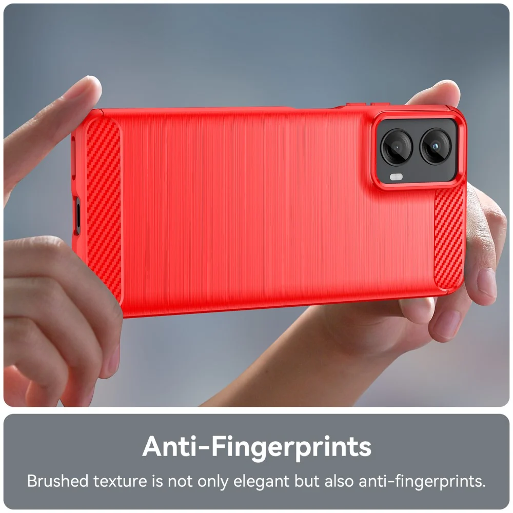 Housse Carbon Flex Motorola Moto G 5G (2024) - Rouge