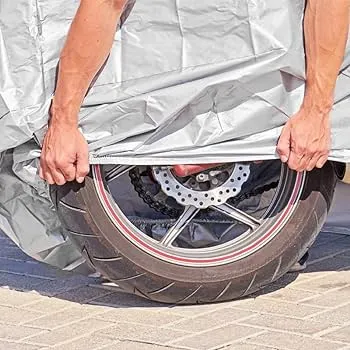 housse de moto tech argent petite/moyenne