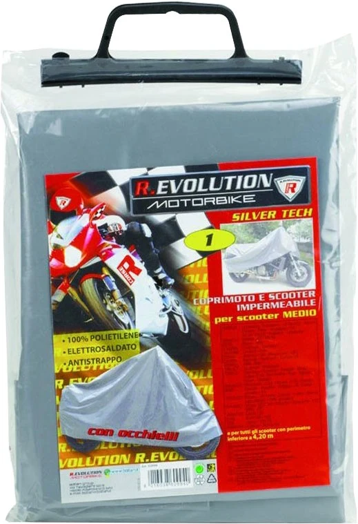 housse de moto tech argent petite/moyenne