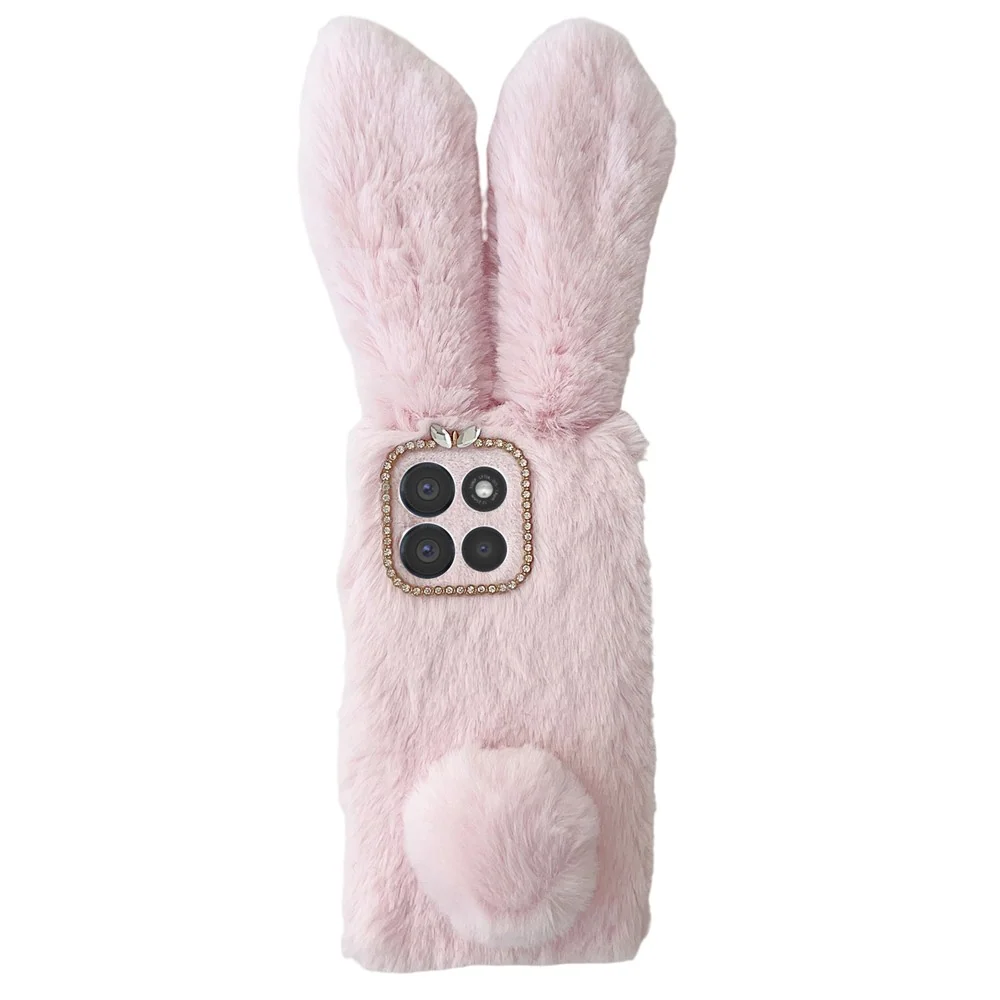 Housse Motorola Moto G86 Fluffy Rabbit - Rose