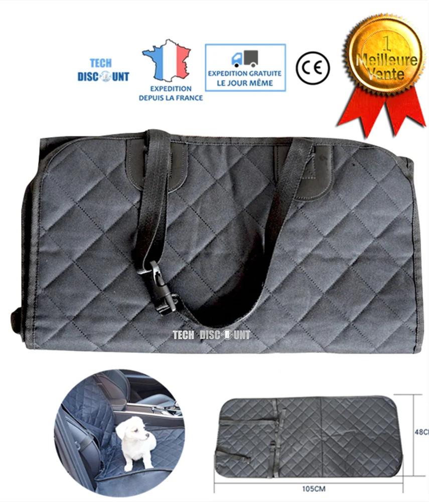 TD® housse de protection siege voiture chien pour auto avant arriere interieur universelle impermeable animaux domestiques...
