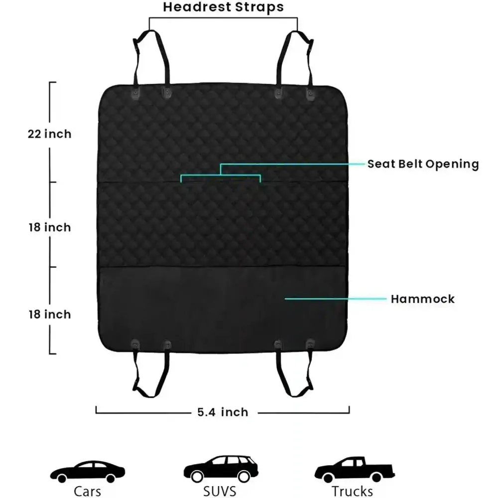 Housse de siège pour voiture, camion et SUV pour animaux domestiques