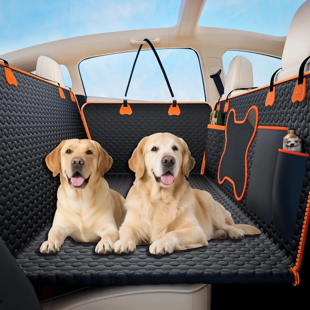 Housse de voiture imperméable à fond rigide pour animaux de compagnie